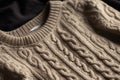 Woolen Sweater With Textured Pattern. Generative AI