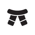 Woolen vector glyph flat icon