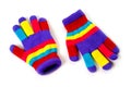 Woolen warm gloves for children of any age and gender Royalty Free Stock Photo