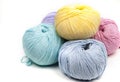 Woolen yarn isolated on white background handmade ball Royalty Free Stock Photo