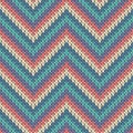 Woolen zigzag chevron stripes knitted texture
