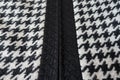 Woollen fabric with crow`s feet pattern