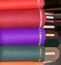 Woollen fabrics in taylor's shop