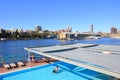 Bay of Woolloomooloo in Sydney with swimming pool Royalty Free Stock Photo