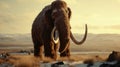 Woolly mammoth. Mammoth Generative AI Royalty Free Stock Photo