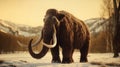 Woolly mammoth. Mammoth Generative AI Royalty Free Stock Photo