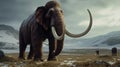 Woolly mammoth. Mammoth Generative AI Royalty Free Stock Photo