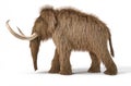 Woolly mammoth realistic 3d illustration viewed from a side