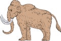 Woolly Mammoth Side Drawing