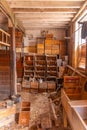 WOOLMERS, AUSTRALIA, FEBRUARY 24, 2020: Interior of a cider house at Woolmers estate Ã¢â¬â world heritage convict site in Tasmania,