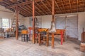 WOOLMERS, AUSTRALIA, FEBRUARY 24, 2020: Interior of a cider house at Woolmers estate Ã¢â¬â world heritage convict site in Tasmania,