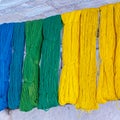 Wools and yarns Royalty Free Stock Photo