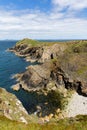 Wooltack Point hill overlooking Skomer Island Pembrokeshire Wales Royalty Free Stock Photo