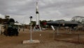 WOOMERA, AUSTRALIA - JUNE 13 2021: blue steel rocket at woomera rocket park