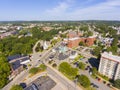 Woonsocket downtown aerial view, Rhode Island, USA