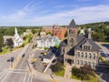 Woonsocket downtown aerial view, Rhode Island, USA