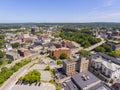 Woonsocket downtown aerial view, Rhode Island, USA