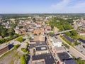 Woonsocket downtown aerial view, Rhode Island, USA