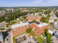 Woonsocket downtown aerial view, Rhode Island, USA