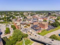 Woonsocket downtown aerial view, Rhode Island, USA