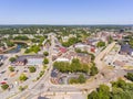 Woonsocket downtown aerial view, Rhode Island, USA