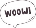 Woow Speech Bubble Royalty Free Stock Photo