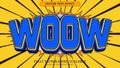 Woow text effect editable eps file Royalty Free Stock Photo