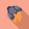 Woozy headache icon flat vector. Dizziness problem