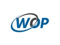 WOP letter creative modern elegant logo design Royalty Free Stock Photo