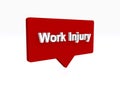 wor injury speech button on white