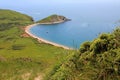 Worbarrow bay, with sandy beach, dorset Royalty Free Stock Photo