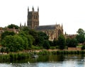 Worcester Cathedral and the River Severn, England UK Royalty Free Stock Photo