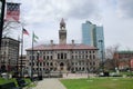 Worcester Massachusetts CITY HALL from the back, the Common