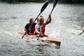 WORCESTER, UNITED KINGDOM - Sep 23, 2014: National Marathon Canoeing Kayaking Championships