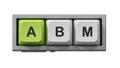 word abm with Computer keyboard keys. Royalty Free Stock Photo