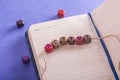 Word active on wooden cubes