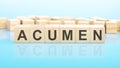 word acumen made with wood building blocks, business concept Royalty Free Stock Photo