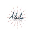 Word alaska. Vector illustration decorative background design