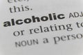 The Word Alcoholic Close Up Royalty Free Stock Photo