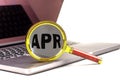 Word APR on magnifier on laptop , business concept