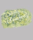 Elusive Word Hand Lettering Watercolor Art Illustration Royalty Free Stock Photo