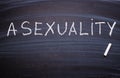 The word asexuality