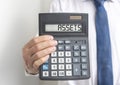 Word Assets on calculator. Financial accounting. Money concept Royalty Free Stock Photo