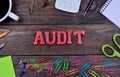 The word Audit on table Royalty Free Stock Photo