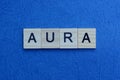 Word aura made from gray letters