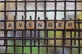 Word avenger from wooden letters