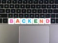 Word Backend on keyboard background