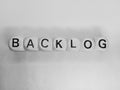 Word backlog spelled using dice