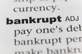 The Word Bankrupt Close Up