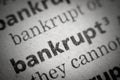 Word bankrupt in glossary, super macro